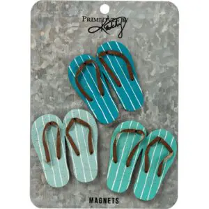 Decorative flip-flop magnets collection