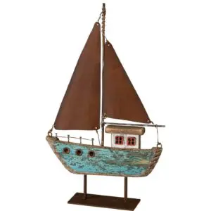 Vintage-style sailboat decor