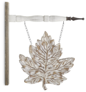 Whitewashed Leaf Arrow Sign