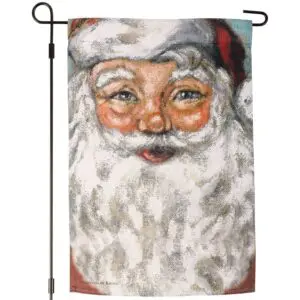 Santa Face Garden Flag