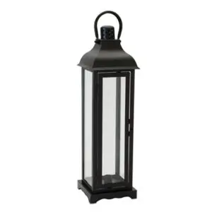 19.5" Black Metal Lantern