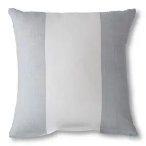 18" Gray Pillow with Thick White Stripe