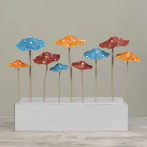 Large Metal Mushroom - Yellow