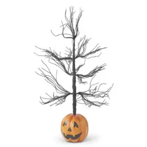 Black Glitter Wire Halloween Tree