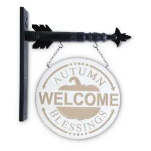 Round Cream Wood Engraved Welcome Arrow Replacement