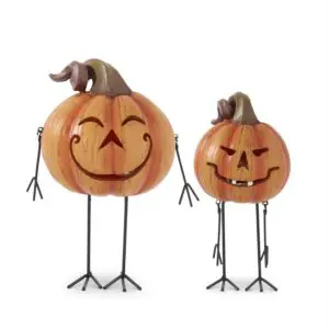 8" LED Jack O Lantern Men Set of 2