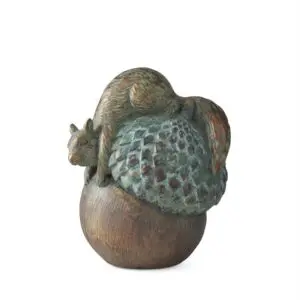 Patina Copper Squirrel on Acorn