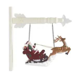 Santa in Sleigh with Reindeer Arrow