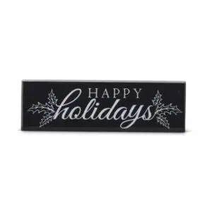 White Christmas Message Sign - Happy Holidays