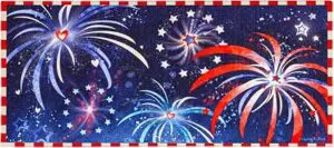Independence Day Fireworks Sassafras Mat