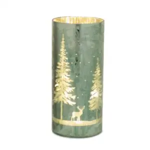 LED Green Glass Luminary - Style 3