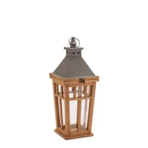 Small Wood and Glass Lantern