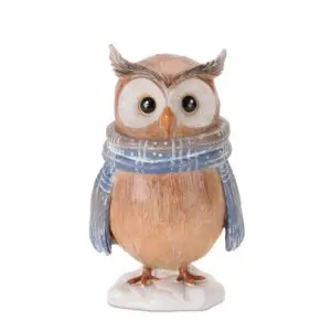 Winter Owl - Blue Scarf