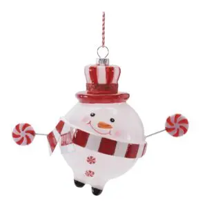 Candy Snowman Ornament