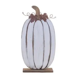 Wood Pumpkin Porch Sitter