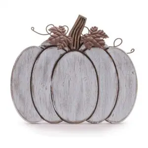 Wood Pumpkin Porch Sitter