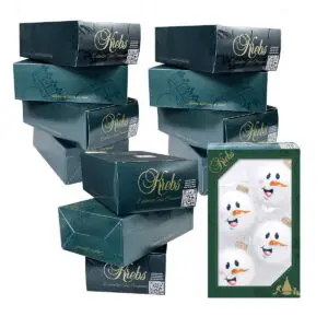 Snowman Face Glass Ornament
