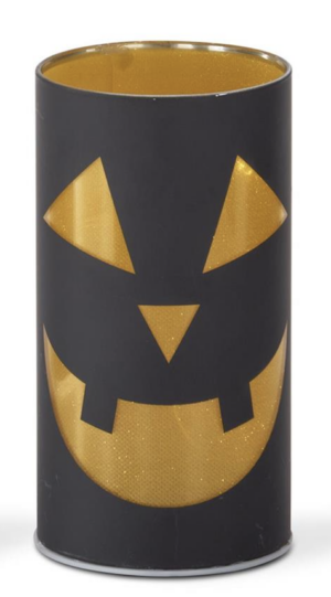 6" Black and Gold Laser Engraved Jack O Lantern