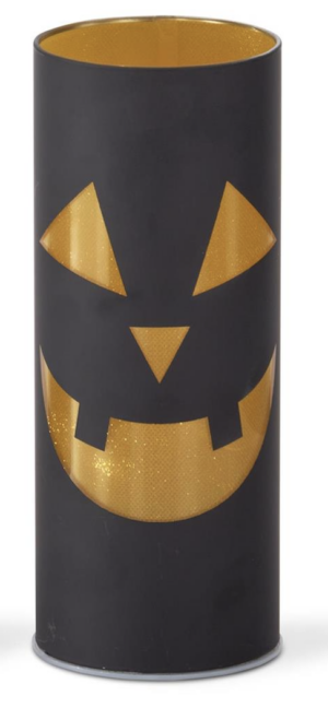 8" Black and Gold Laser Engraved Jack O Lantern