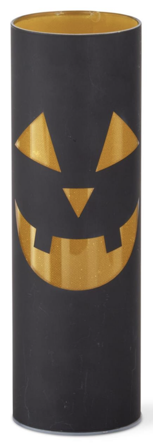10″ Black & Gold Laser Engraved Jack O Lantern LED