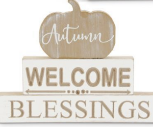 Autumn Blessing Message Stacked Sign