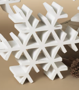 Small Wood Tabletop Snowflake