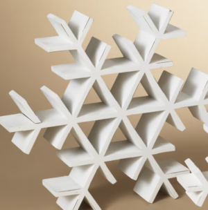 Large Wood Tabletop Snowflake