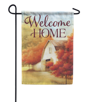 Late Autumn Barn Garden Flag