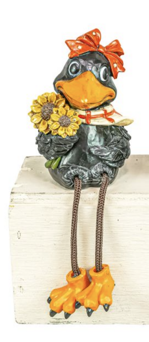 Kooky Crow Dangle Leg Sitter - Sunflower