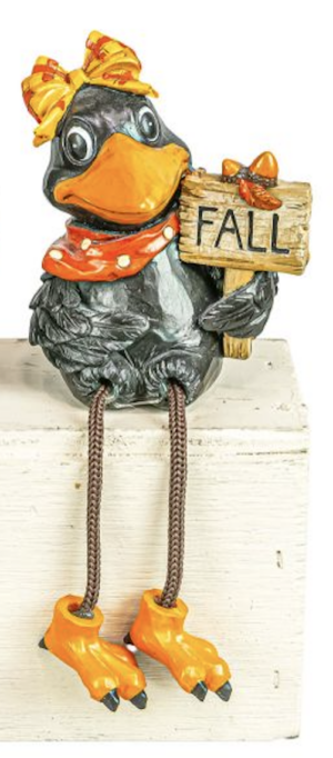 Kooky Crow Dangle Leg Sitter - Fall Sign