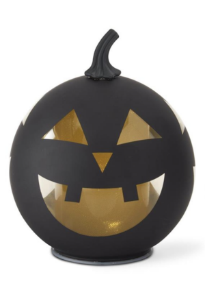 Black and Gold Jack O Lantern Globes - Small