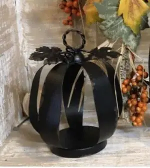 Brown Metal Pumpkin Lantern