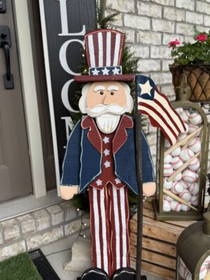 Uncle Sam Stander with Flag