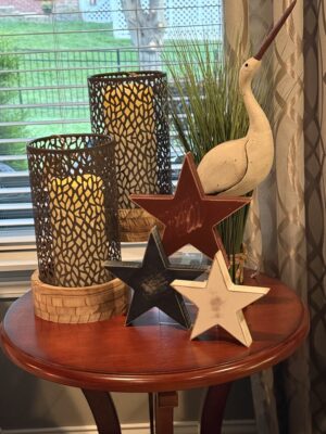 Rustic Brown Cylinder Lantern