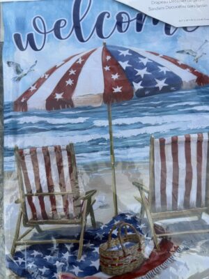 Patriotic Paradise Suede Garden Flag