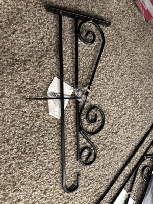 Black wrought iron decorative wall brackets