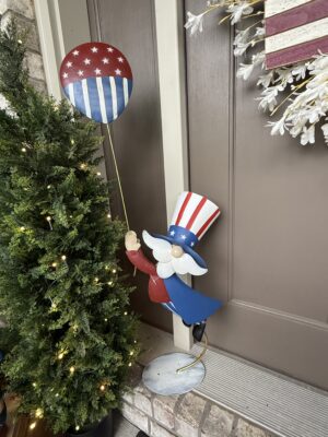 Patriotic Uncle Sam front door decoration