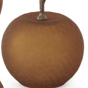 Medium Frosted Glass Apple