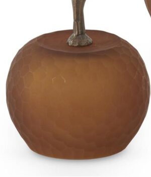 Small Frosted Glass Apple