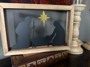 Wood & Metal Nativity Design Block