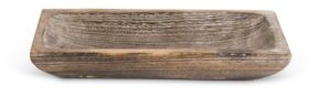 Carved Rectangular Paulownia Wood Trays - Small