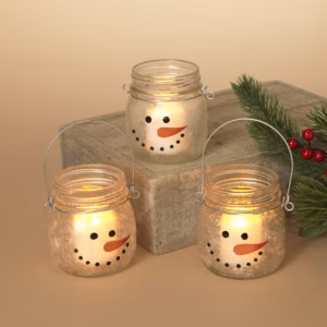 Snowman Candle Holders