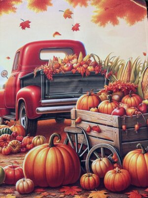 Harvest Truck Garden Flag