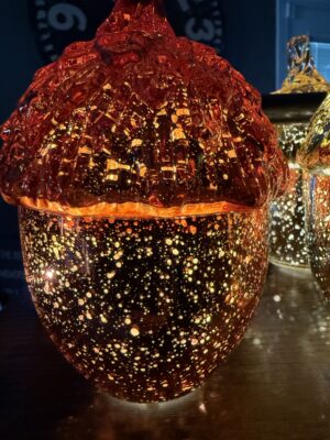 Handblown Glass Acorn - Orange