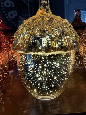 Handblown Glass Acorn - Gold