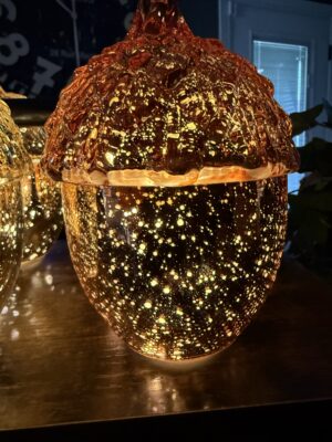 Handblown Glass Acorn - Brown