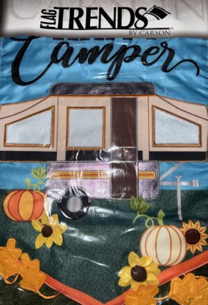 Applique Camper Garden Flag